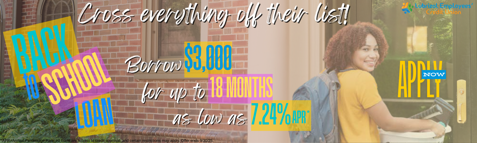 Back to school loan special. click to learn more.